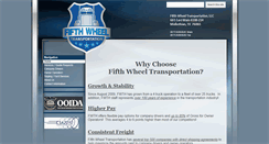 Desktop Screenshot of fifthwheeltransportation.com