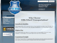 Tablet Screenshot of fifthwheeltransportation.com